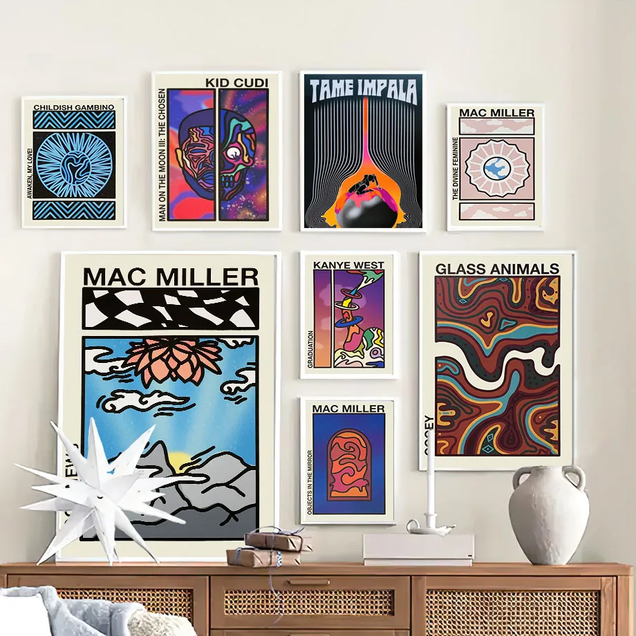 Tame Impala Kanye West Mac Miller Retro Music Wall Art Canvas Painting Nordic Posters And Prints Wall Pictures Living Room Decor
Tame Impala Kanye West Mac Miller Retro Music Wall Art Canvas Painting Nordic Posters And Prints Wall Pictures Living Room Decor