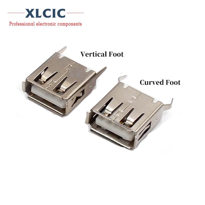 10Pcs USB Type A Female Socket 180 Degrees Curved Foot Vertical 4pins 13.7mm USB Interface
10Pcs USB Type A Female Socket 180 Degrees Curved Foot Vertical 4pins 13.7mm USB Interface