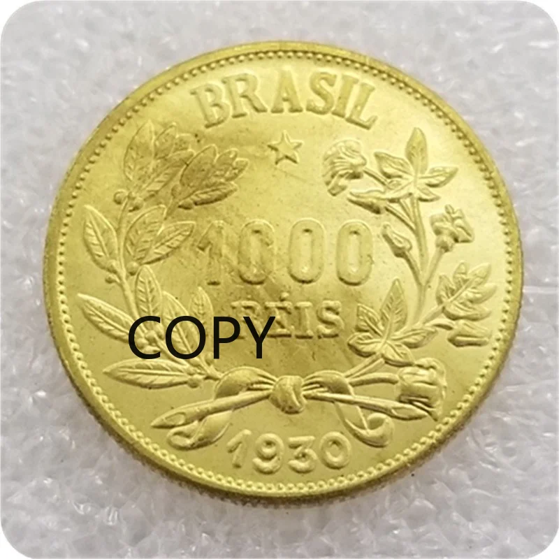 1930 Brazilian Antique Craft 1000 Reis Imitation Commemorative Coin Collectible Replica Coin
1930 Brazilian Antique Craft 1000 Reis Imitation Commemorative Coin Collectible Replica Coin