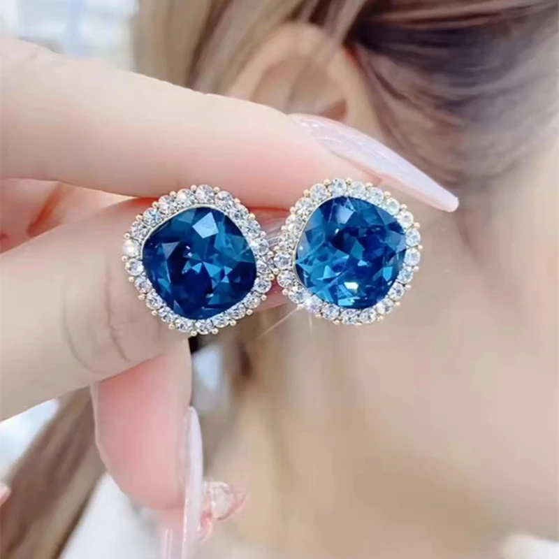 Classic Square Blue Sapphire Simple Stud Earrings for Women Wedding Engagement Earrings Charm Jewelry Pendientes De Mujer
Classic Square Blue Sapphire Simple Stud Earrings for Women Wedding Engagement Earrings Charm Jewelry Pendientes De Mujer