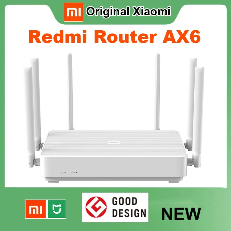 Xiaomi-redmi router ax6 with 6 cores, 512m memory, iot 6 signal amplifier, 2.4g, 5GHz, 2+4pa, auto adapted, dual band, ofdma
Xiaomi-redmi router ax6 with 6 cores, 512m memory, iot 6 signal amplifier, 2.4g, 5GHz, 2+4pa, auto adapted, dual band, ofdma