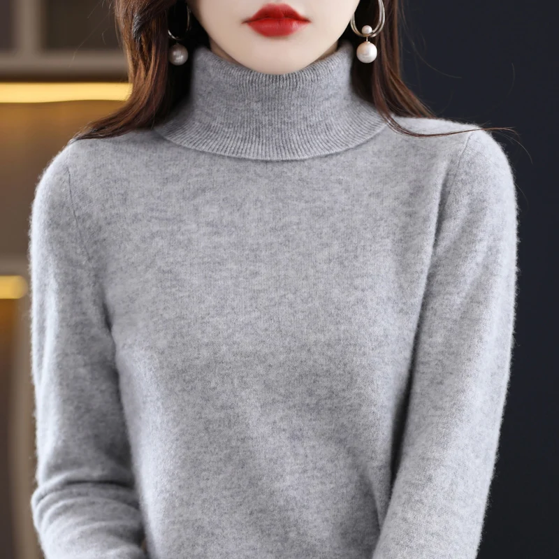 100%Pure Wool Sweater Woman High Neck Pullover Keep Warm Casual Long-sleeved Knitted Autumn/Winter Female Jacket Top
100%Pure Wool Sweater Woman High Neck Pullover Keep Warm Casual Long-sleeved Knitted Autumn/Winter Female Jacket Top