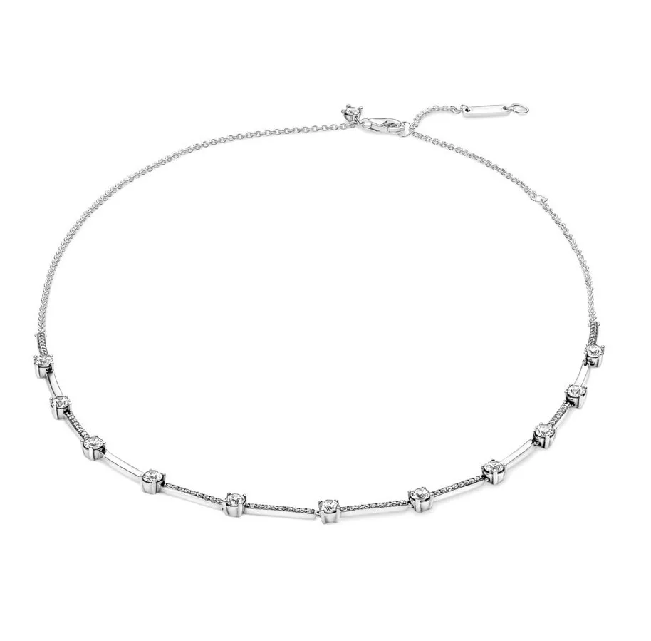 Authentic 925 Sterling Silver Moments Collier Bar With Crystal Choker Necklace For Women Bead Charm Diy Fashion Jewelry
Authentic 925 Sterling Silver Moments Collier Bar With Crystal Choker Necklace For Women Bead Charm Diy Fashion Jewelry