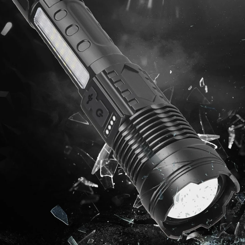 Powerful XHP100 Led Flashlight 5 Modes Usb Zoomable Torch Lantern 18650 or 26650 Battery Best For Outdoor Camping Light Lamp
Powerful XHP100 Led Flashlight 5 Modes Usb Zoomable Torch Lantern 18650 or 26650 Battery Best For Outdoor Camping Light Lamp