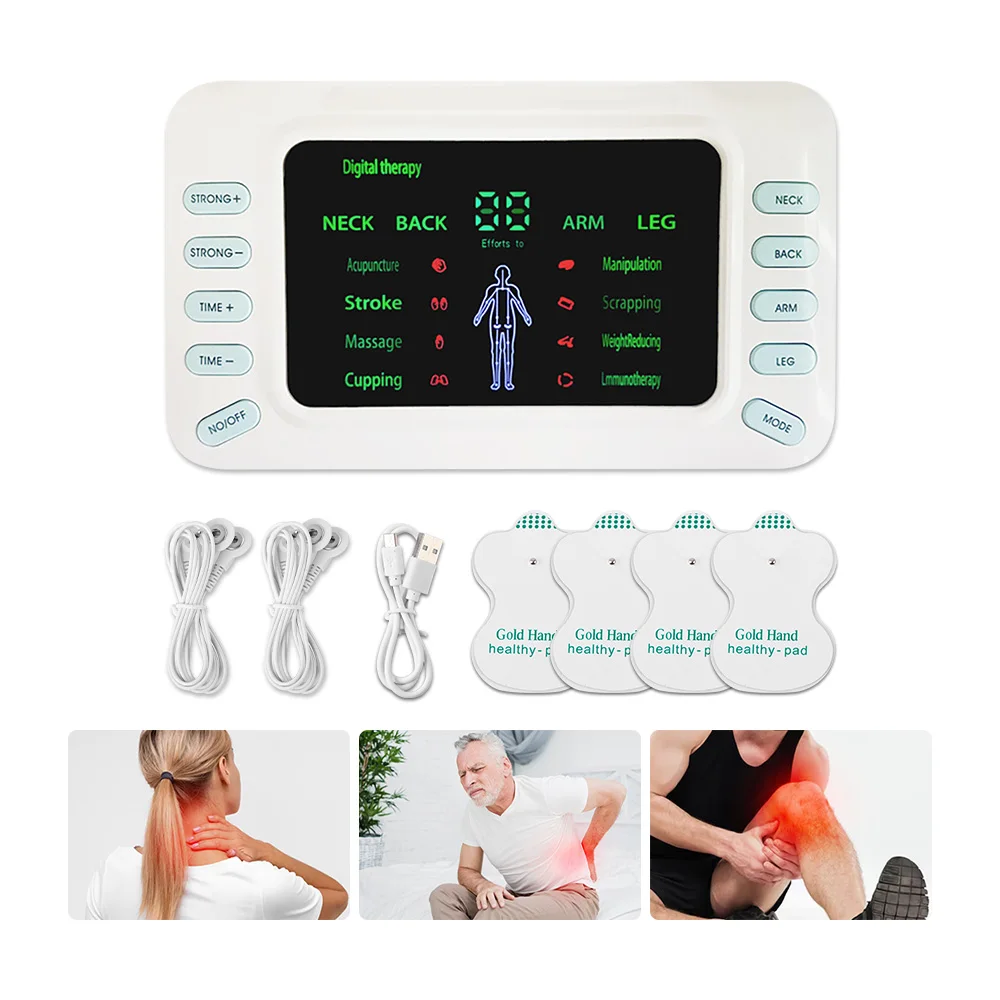 

Dual output Tens Body Massager Ems Muscle Stimulator Acupuncture Pulse Low Frequency Physiotherapy Tens Unit Machine Health Care