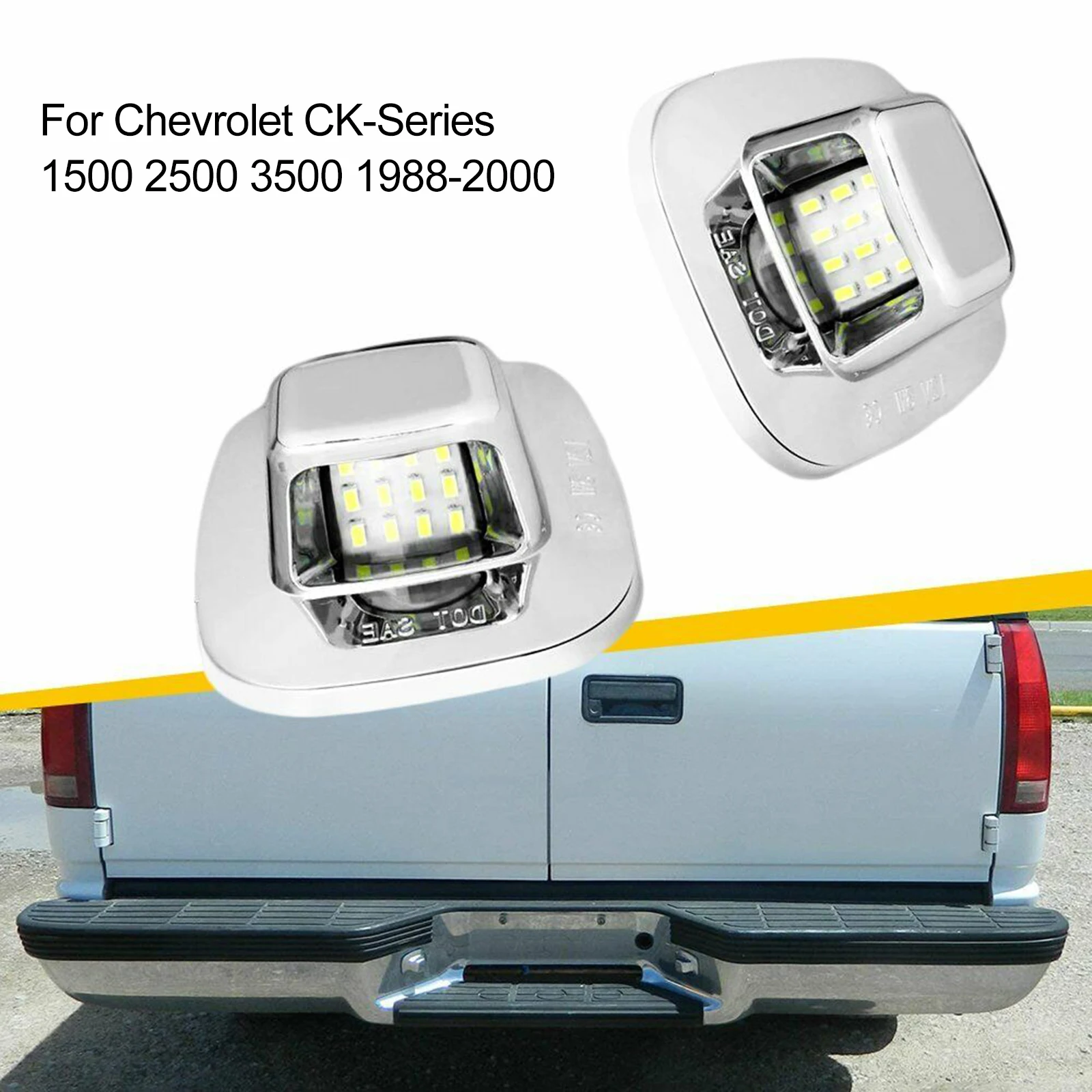 2pcs Car License Plate Lamp For Chevrolet C/K 1500 2500 3500 1988-2000 Bright LED License Plate Lights 12 SMD Ultra White Light
2pcs Car License Plate Lamp For Chevrolet C/K 1500 2500 3500 1988-2000 Bright LED License Plate Lights 12 SMD Ultra White Light