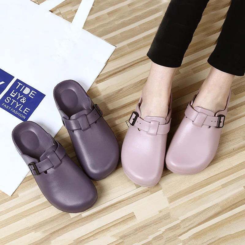 Women Slippers Plain Elegant Closed Toe Shoes Slides Summer Slip On Mules Buckle Decoration Flat Ladies Platform Sandals for Men
Women Slippers Plain Elegant Closed Toe Shoes Slides Summer Slip On Mules Buckle Decoration Flat Ladies Platform Sandals for Men