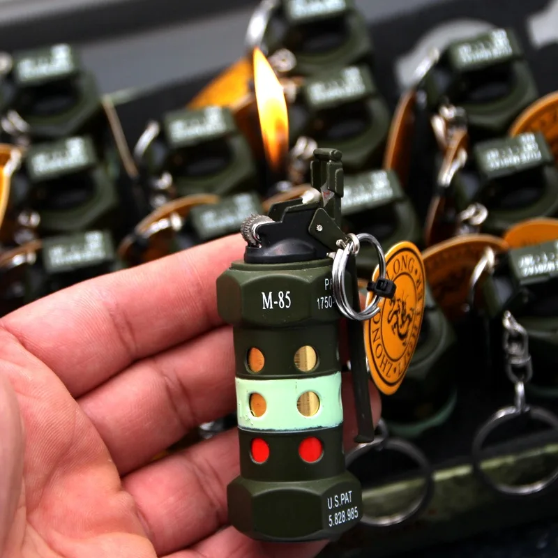 New Creative High-Explosive Grenade Shaped Grinding Wheel Open Fire Can Be Filled With Inflatable Lighters Men's Small Toys
New Creative High-Explosive Grenade Shaped Grinding Wheel Open Fire Can Be Filled With Inflatable Lighters Men's Small Toys