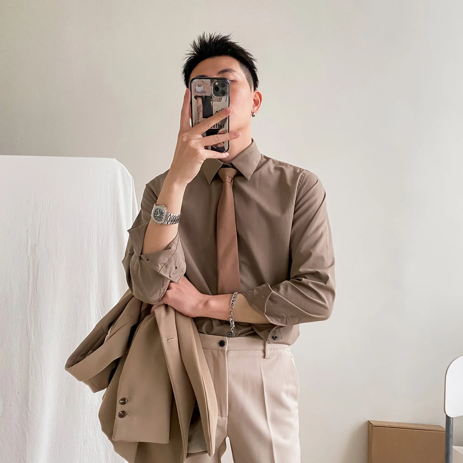 Top Quality Gentlemen Stretched Shirt Men Clothing Solid Shirts Slim Fit Long Sleeve Casual Office Blouse Homme Tops B88
Top Quality Gentlemen Stretched Shirt Men Clothing Solid Shirts Slim Fit Long Sleeve Casual Office Blouse Homme Tops B88