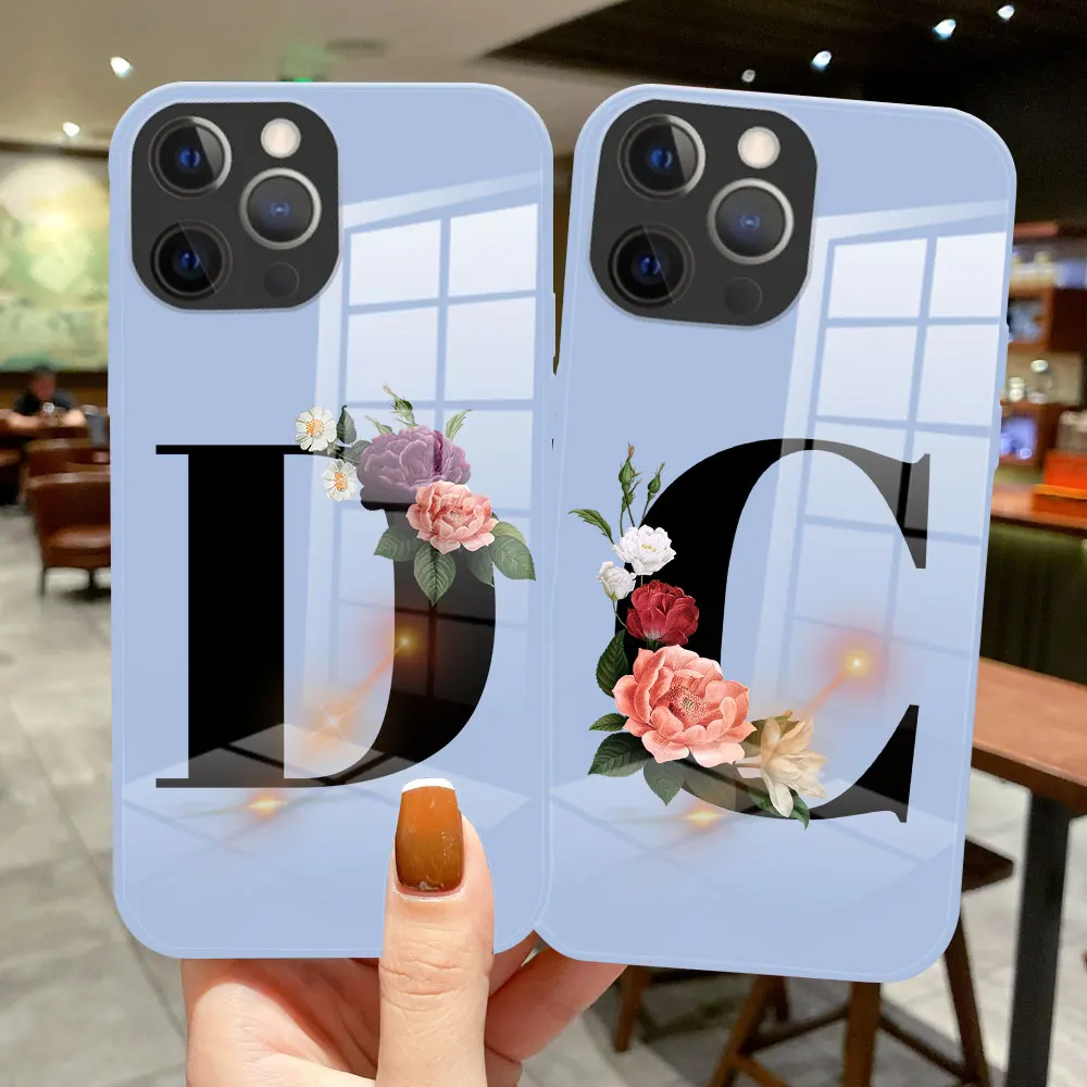 DIY Custom Surname Letter flower Phone Case For iPhone 11 Pro Max 7 8 Plus XS Max XR SE 2020 luxury lavender purple Glass Cover
DIY Custom Surname Letter flower Phone Case For iPhone 11 Pro Max 7 8 Plus XS Max XR SE 2020 luxury lavender purple Glass Cover
