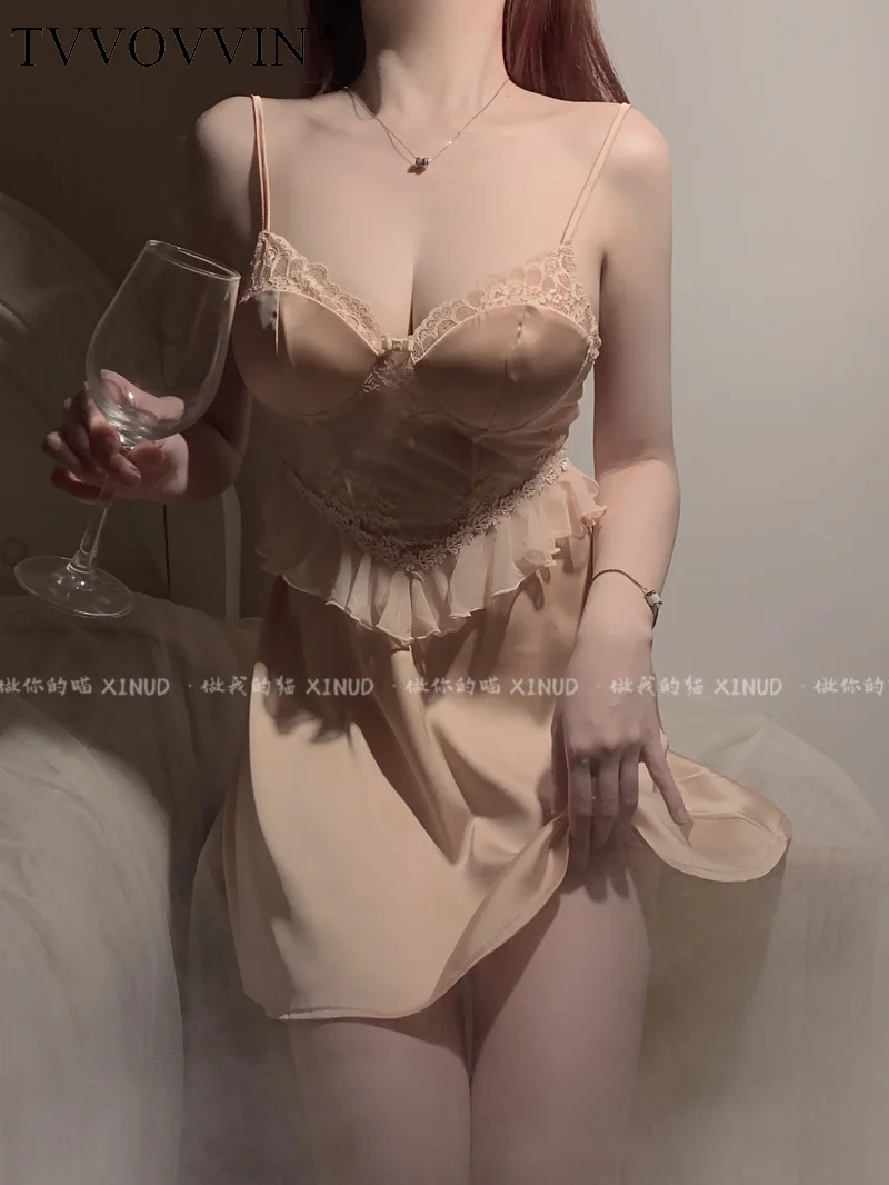 Loose Casual The TVVOVVIN Dress Worn At Home Lace Mesh Hot Sexy Women Sweet Korean Dresses Cute Japanese Girl TG69 
Loose Casual The TVVOVVIN Dress Worn At Home Lace Mesh Hot Sexy Women Sweet Korean Dresses Cute Japanese Girl TG69