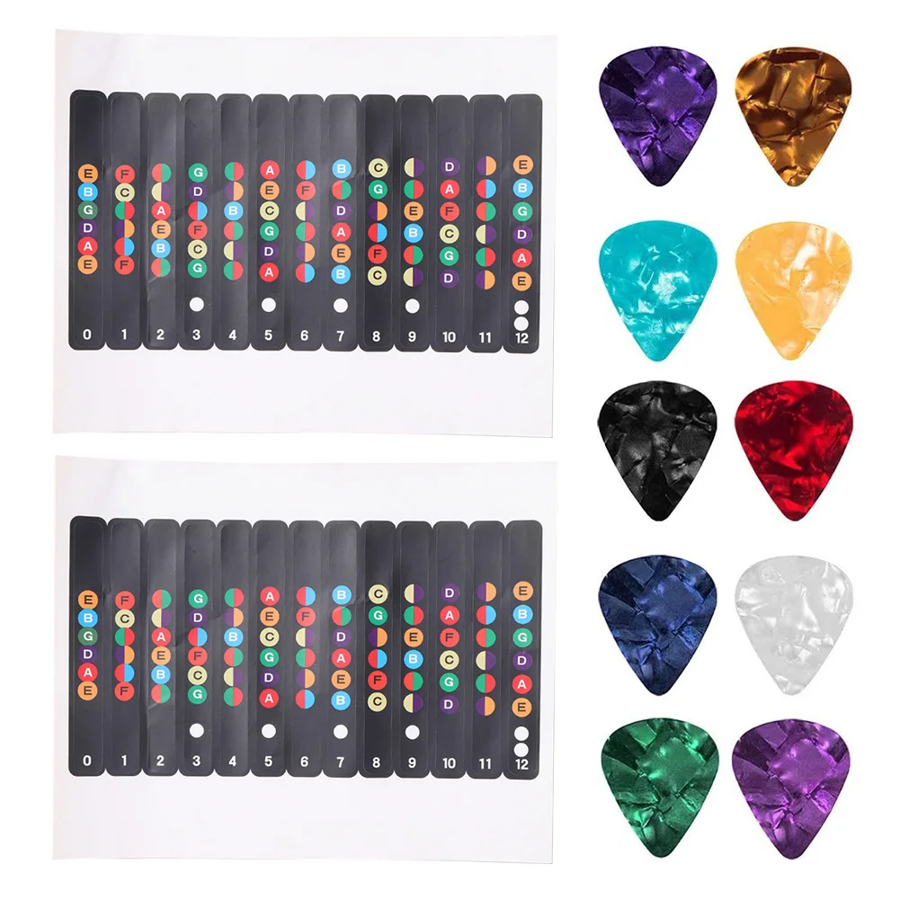 12pcs/Lot Guitar Fretboard Note Labels Sticker Scale Neck Fingerboard Frets Decals for Beginner Acoustic Electric Guitar Parts
12pcs/Lot Guitar Fretboard Note Labels Sticker Scale Neck Fingerboard Frets Decals for Beginner Acoustic Electric Guitar Parts