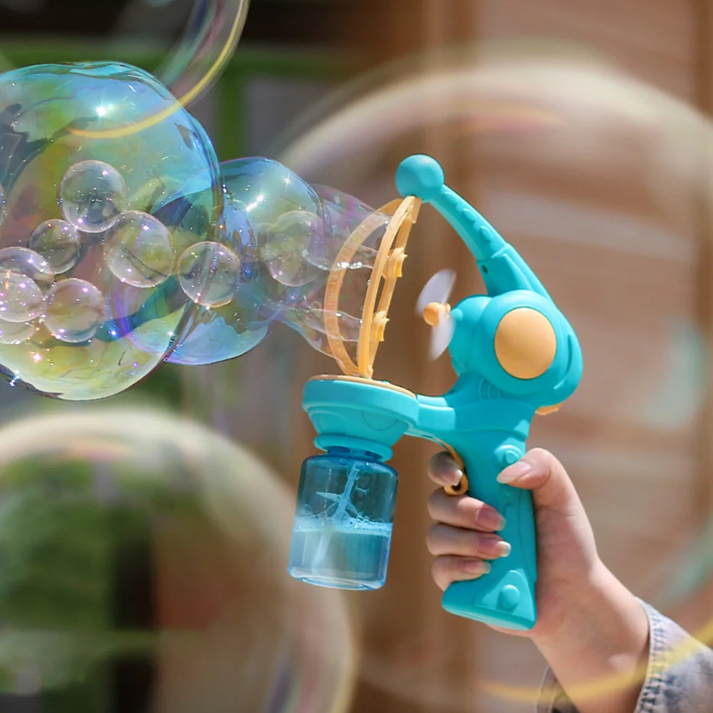 ABS Electric Soap Bubble Making Toys Battery Powered Fan Designed Leak-proof Bubble Machine Outdoor Playing Toys 
ABS Electric Soap Bubble Making Toys Battery Powered Fan Designed Leak-proof Bubble Machine Outdoor Playing Toys