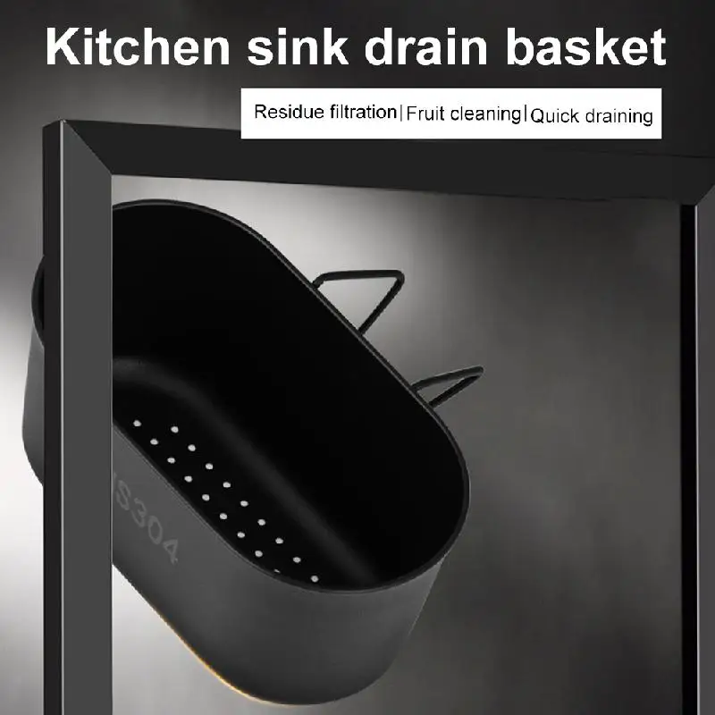 Kitchen Leftover Sink Stainless Steel Strainer Sink Drain Basket Multifunctional Fruit Vegetable Drain Basket Kitchen Storage
Kitchen Leftover Sink Stainless Steel Strainer Sink Drain Basket Multifunctional Fruit Vegetable Drain Basket Kitchen Storage