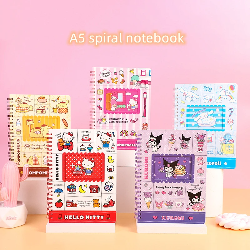 A5 Sanrio Stationery Book MyMelody Kuromi Cinnamoroll Kitty Cartoon Printing Coloring Page Loose-Leaf Notebook Coil Book Notepat
A5 Sanrio Stationery Book MyMelody Kuromi Cinnamoroll Kitty Cartoon Printing Coloring Page Loose-Leaf Notebook Coil Book Notepat