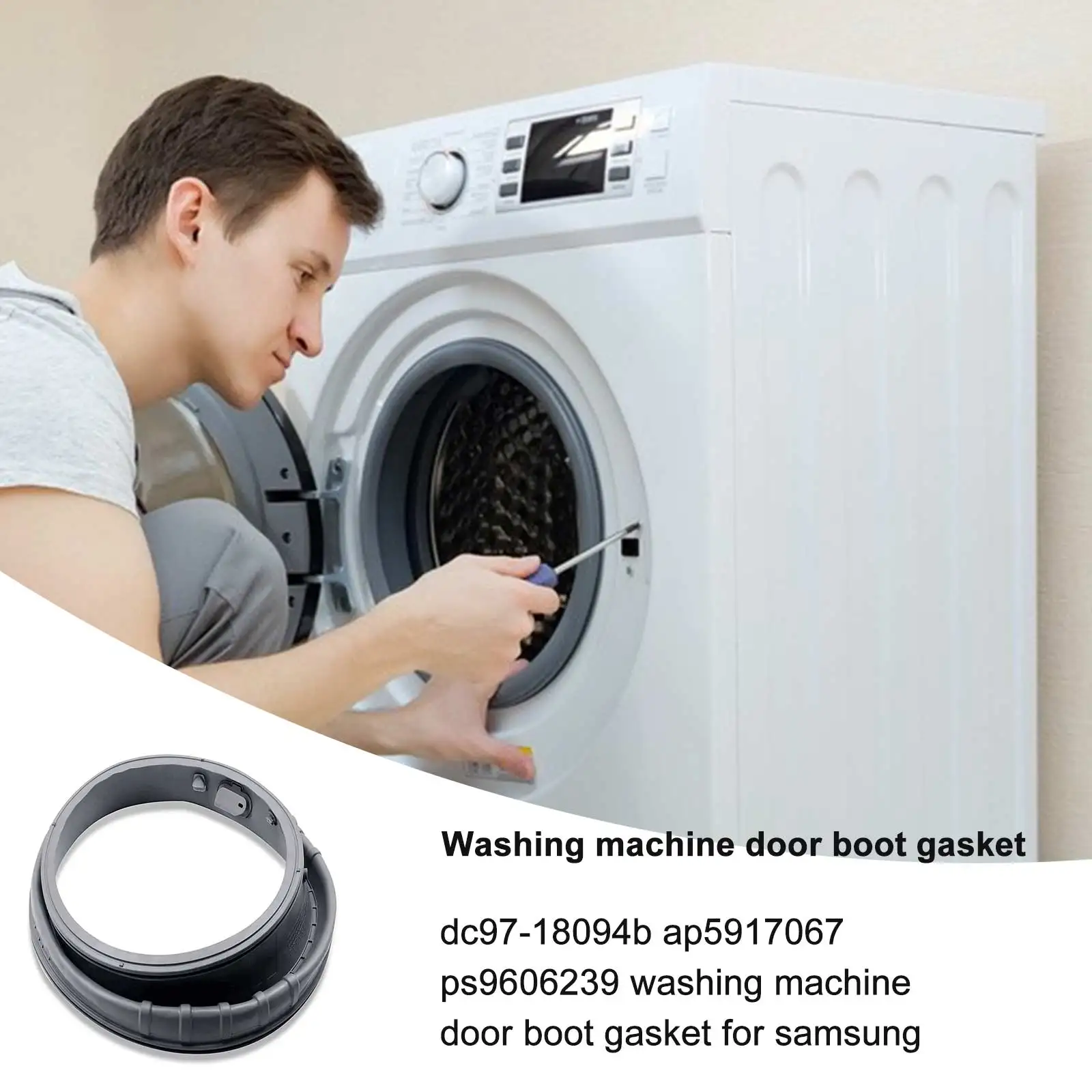 Shim Washer Door Boot Gasket Ap5917067 Appliance Parts Ps9606239 Dc97-18094b Grey Durable Plastic Cement For Samsung Accessories
Shim Washer Door Boot Gasket Ap5917067 Appliance Parts Ps9606239 Dc97-18094b Grey Durable Plastic Cement For Samsung Accessories