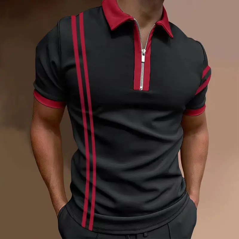 Summer Fashion Casual POLO Shirt Solid Color Striped Stitching Print Short Sleeve Lapel Zipper Men's T-shirt Street Wear S-3XL
Summer Fashion Casual POLO Shirt Solid Color Striped Stitching Print Short Sleeve Lapel Zipper Men's T-shirt Street Wear S-3XL