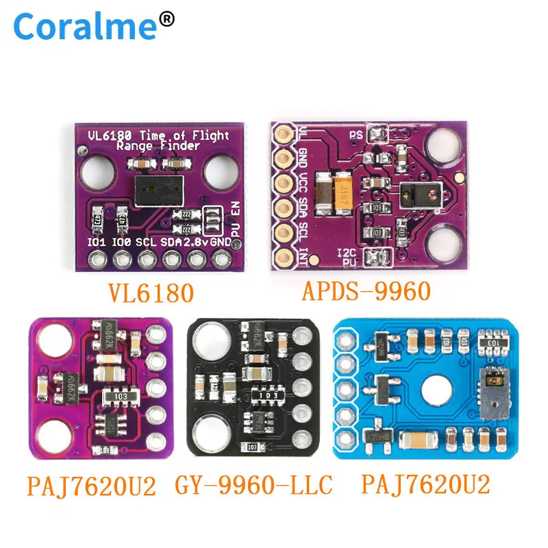 Gesture Recognition Sensor Module PAJ7620U2 Gesture Recognition APDS-9930 APDS-9960 VL6180 VL6180X Range Finder Optical Ranging
Gesture Recognition Sensor Module PAJ7620U2 Gesture Recognition APDS-9930 APDS-9960 VL6180 VL6180X Range Finder Optical Ranging