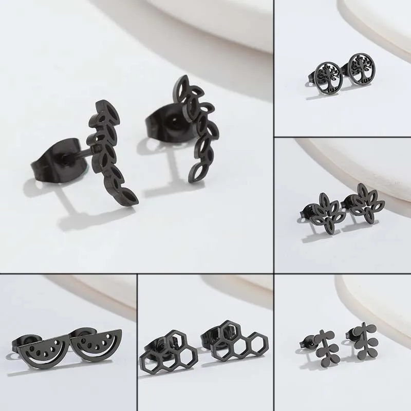 Shuangshuo Vintage Bohemia Leaf Branch Earrings Black Leaf Tree Earings Stainless Steel Jewelry for Women Studs 2024 New Arrival
Shuangshuo Vintage Bohemia Leaf Branch Earrings Black Leaf Tree Earings Stainless Steel Jewelry for Women Studs 2024 New Arrival