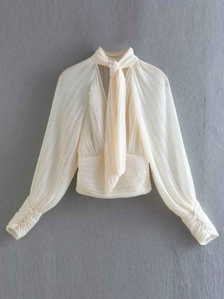 2022 Summer Women Blouses Shirts Tops Smock Fashion Solid Chiffon Bow Collar Female Elegant Street Tunic Top Clothing
2022 Summer Women Blouses Shirts Tops Smock Fashion Solid Chiffon Bow Collar Female Elegant Street Tunic Top Clothing
