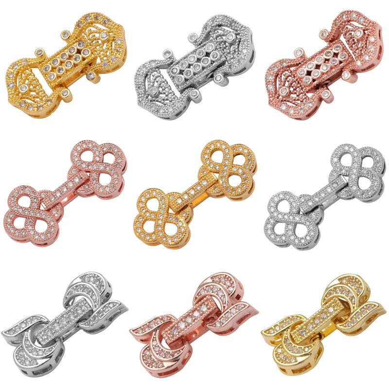 JUYA DIY Copper Fastener Fold Clasps For Jewelry Making Cubic Zirconia Buckle Clasp Hooks Connectors Handmde Jewelry Accessories
JUYA DIY Copper Fastener Fold Clasps For Jewelry Making Cubic Zirconia Buckle Clasp Hooks Connectors Handmde Jewelry Accessories