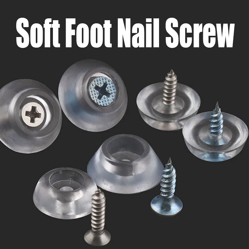 5/6PCS 17mm 20mm Silicone Pad Transparent Soft Foot Nail Screw On Clear Rubber Feet Non-slip Pad With Self Tapping Screw 
5/6PCS 17mm 20mm Silicone Pad Transparent Soft Foot Nail Screw On Clear Rubber Feet Non-slip Pad With Self Tapping Screw