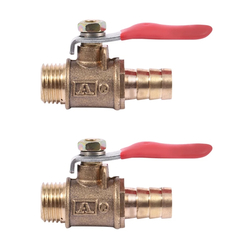 2X 10Mm X 1/4 Inch PT Male Thread Full Port Lever Handle Hose Barb Brass Ball Valve
2X 10Mm X 1/4 Inch PT Male Thread Full Port Lever Handle Hose Barb Brass Ball Valve