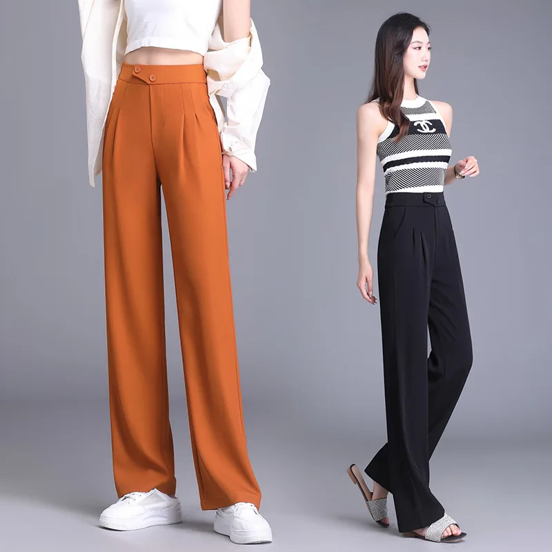 Wide Leg Pants Women's Summer New Multi-color Ice Cool Silk Color Thin Section Casual Loose Thin Straight Tube Drape Long Pants
Wide Leg Pants Women's Summer New Multi-color Ice Cool Silk Color Thin Section Casual Loose Thin Straight Tube Drape Long Pants
