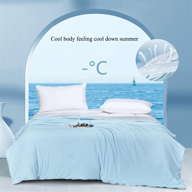 Luxurious Cooling Blanket Smooth Air Condition Comforter Lightweight Summer Quilt with Double Side Cold&Cooling Fabric Bedding
Luxurious Cooling Blanket Smooth Air Condition Comforter Lightweight Summer Quilt with Double Side Cold&Cooling Fabric Bedding