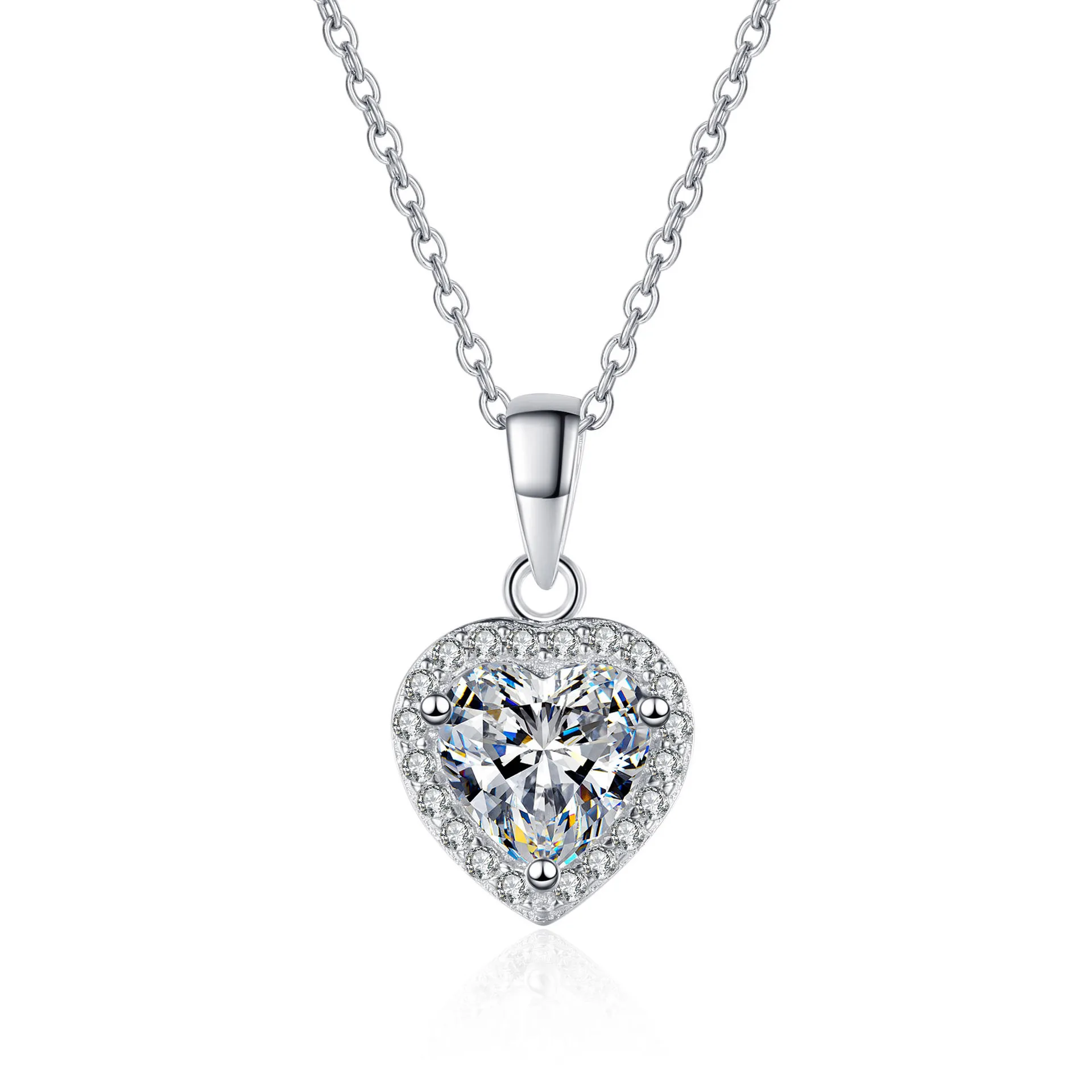 Aisne Real VVS1 D Color 1ct Moissanite Pendant Necklaces For Women 100% 925 Sterling Silver Wedding Party Bridal Fine Jewelry
Aisne Real VVS1 D Color 1ct Moissanite Pendant Necklaces For Women 100% 925 Sterling Silver Wedding Party Bridal Fine Jewelry