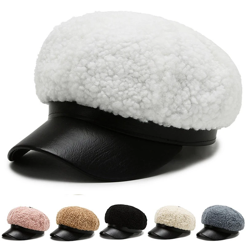 Stitching Color Plush Korean Version Fashion Women Beret Spring Autumn Outdoor Unisex Peaked Cap Painter Hat
Stitching Color Plush Korean Version Fashion Women Beret Spring Autumn Outdoor Unisex Peaked Cap Painter Hat
