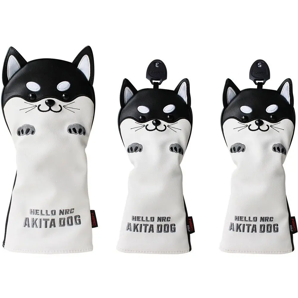 Golf Headcover Cute Akita Golf Club Head Cover for Driver Fairway Hybrid Putter PU Leather Protector Wood Covers
Golf Headcover Cute Akita Golf Club Head Cover for Driver Fairway Hybrid Putter PU Leather Protector Wood Covers