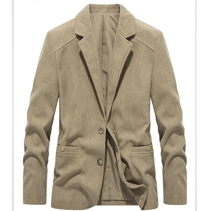 High Quality Blazer Corduroy Cotton Men's Italian Style Elegant Fashion Business Casual Gentleman Formal Fitted Jacket
High Quality Blazer Corduroy Cotton Men's Italian Style Elegant Fashion Business Casual Gentleman Formal Fitted Jacket