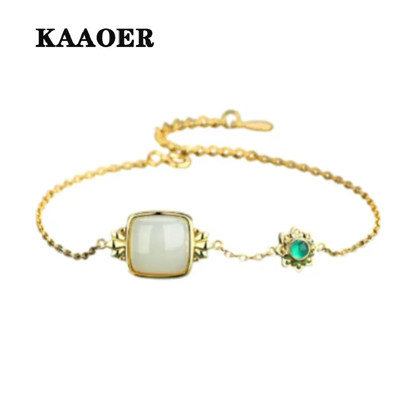 KAAOER 2022 Новинка 100% S925 новый натуральный квадратный нефритовый браслет Hotan женственность изысканный женский браслет на День Матери
KAAOER 2022 Новинка 100% S925 новый натуральный квадратный нефритовый браслет Hotan женственность изысканный женский браслет на День Матери