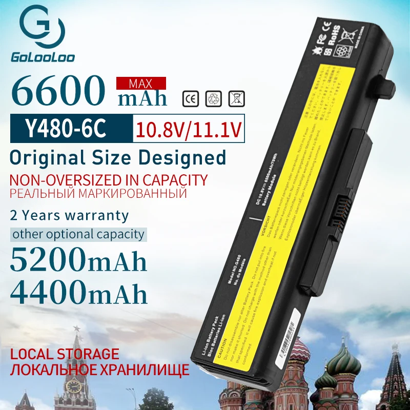 Golooloo 6 Cells 11.1V Laptop Battery For LENOVO G580 G480 Z380 Z380AM Y480 V480 Y580 G580AM L11N6R01 L11M6Y01 L11S6Y01 L11L6Y01
Golooloo 6 Cells 11.1V Laptop Battery For LENOVO G580 G480 Z380 Z380AM Y480 V480 Y580 G580AM L11N6R01 L11M6Y01 L11S6Y01 L11L6Y01