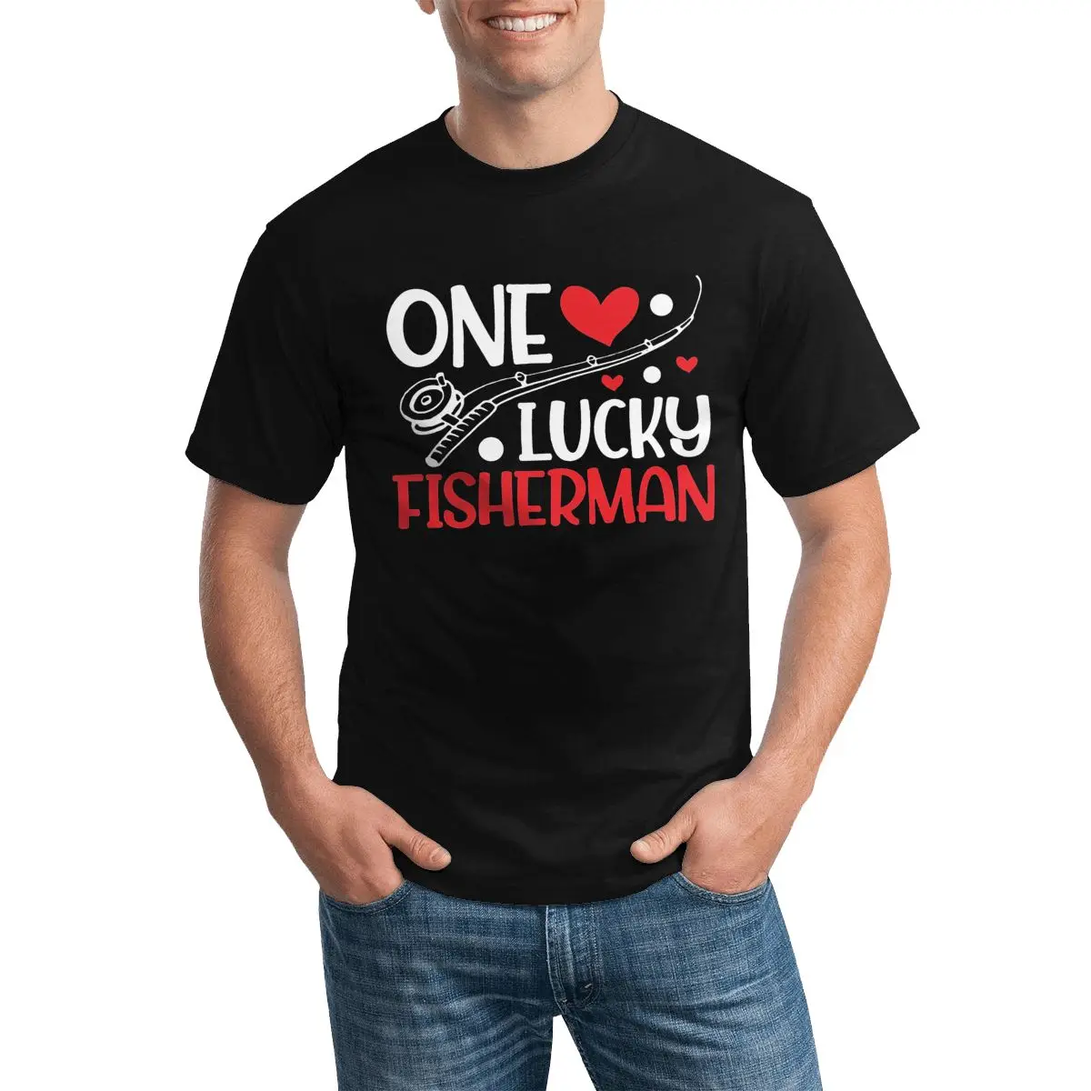Men T-Shirts One Lucky Fisherman Pure T-Shirt Best Catch of His Life Beach 100% Cotton Printed Tee Shirt Short SleeveTees Gift
Men T-Shirts One Lucky Fisherman Pure T-Shirt Best Catch of His Life Beach 100% Cotton Printed Tee Shirt Short SleeveTees Gift