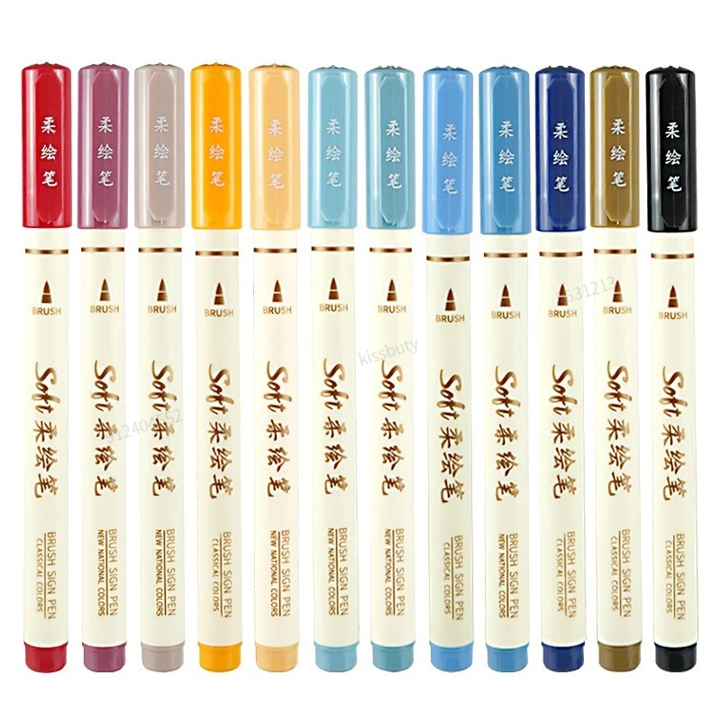 6pcs New Retro Color Art Marker Drawing Pens Set Soft Brush Tip Original Design Calligraphy Lettering Painting Art Stationery
6pcs New Retro Color Art Marker Drawing Pens Set Soft Brush Tip Original Design Calligraphy Lettering Painting Art Stationery