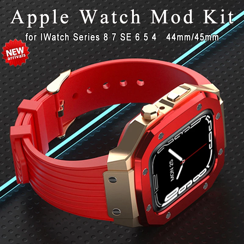 Роскошная модификация строгий браслет для Apple Watch серии 8 7 6 5 4 44 мм 45 мм Мужской прочный строгий силиконовый спортивный ремешок для iWatch 6/5/4 SE
Роскошная модификация строгий браслет для Apple Watch серии 8 7 6 5 4 44 мм 45 мм Мужской прочный строгий силиконовый спортивный ремешок для iWatch 6/5/4 SE