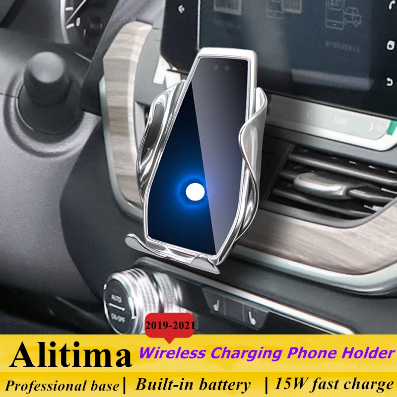 

Подходит для Nissan Alitima 2019-2021 автомобильный держатель телефона 15 Вт Qi Беспроводное Автомобильное зарядное устройство для iPhone Xiaomi Samsung Huawei унив...