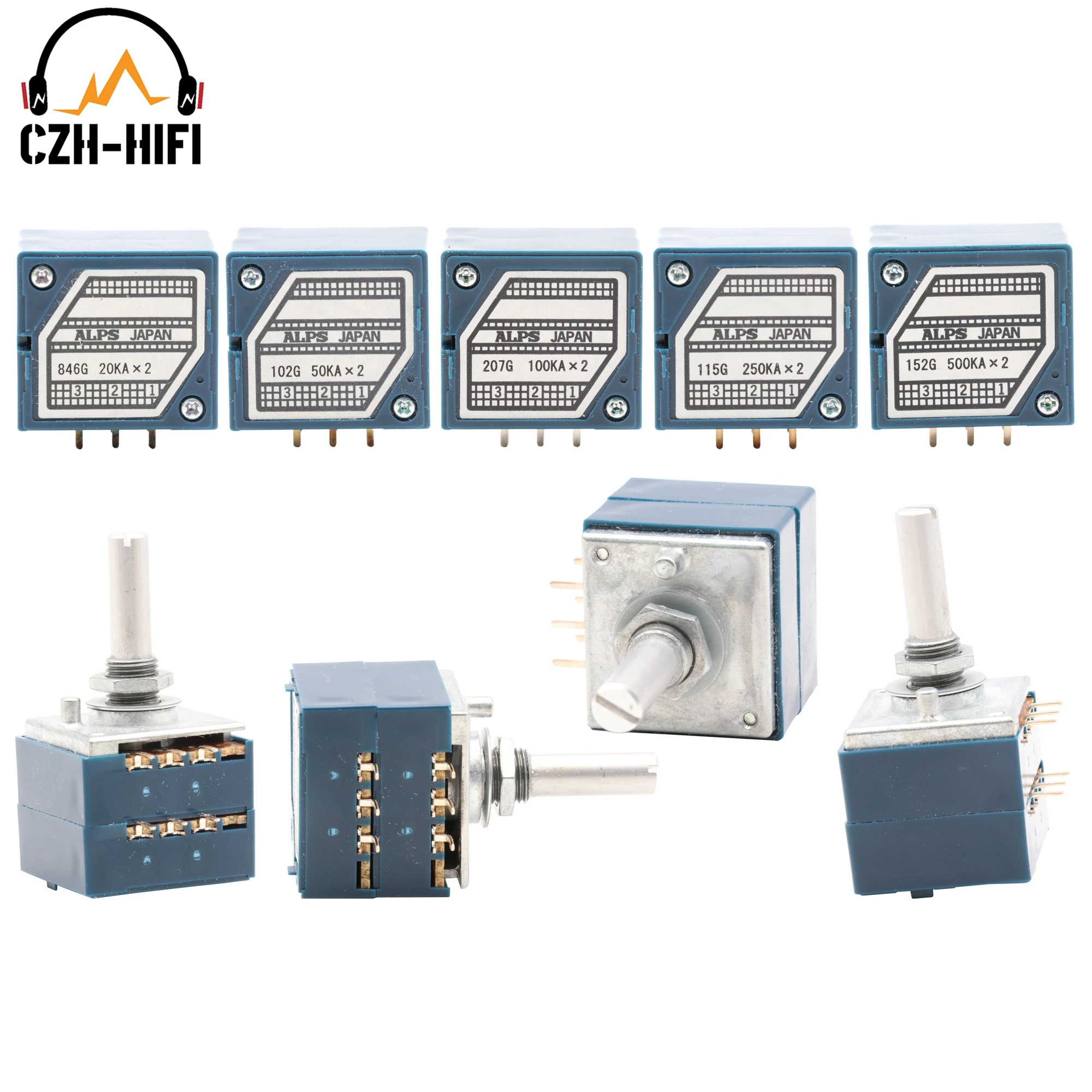 1pc Audio Potentiometer Japan ALPS RK27 Stereo 20K 50K 100K 250K 500K LOG POT Attenuator for Audio AMP DAC Radio DIY HiFi
1pc Audio Potentiometer Japan ALPS RK27 Stereo 20K 50K 100K 250K 500K LOG POT Attenuator for Audio AMP DAC Radio DIY HiFi