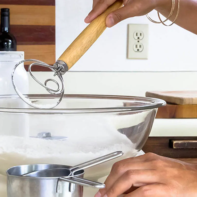 Ручной миксер для теста, измельчитель яиц, 13 дюймов, деревянная ручка, для взбивания муки
Ручной миксер для теста, измельчитель яиц, 13 дюймов, деревянная ручка, для взбивания муки