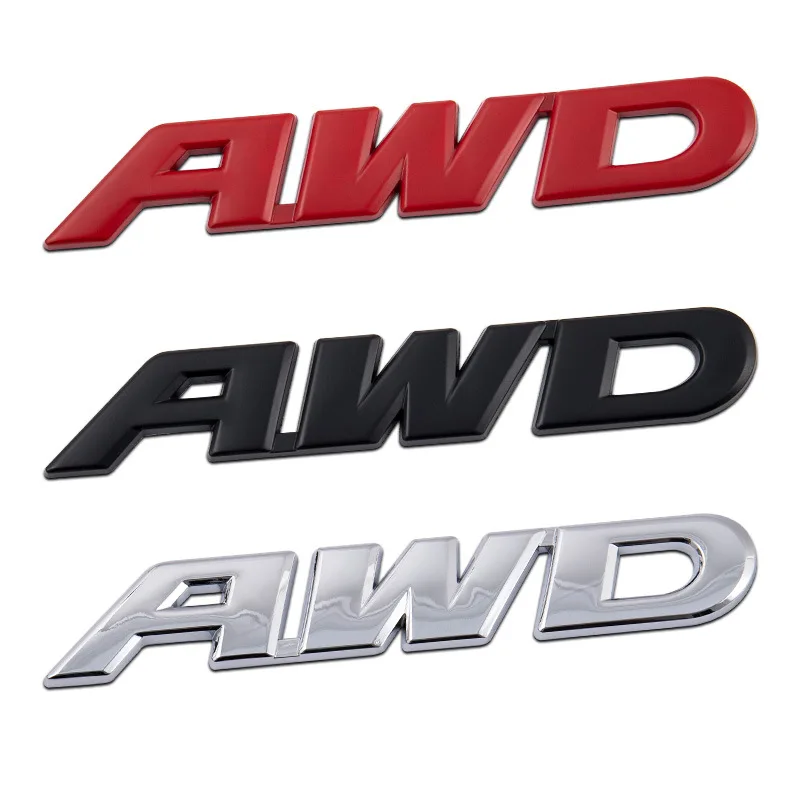 

3D Metal Car Letters For Honda Civic CRV Subaru Mazda Toyota RAV4 Kia AWD Logo Emblem Sticker Fender Trunk Badge Accessories
