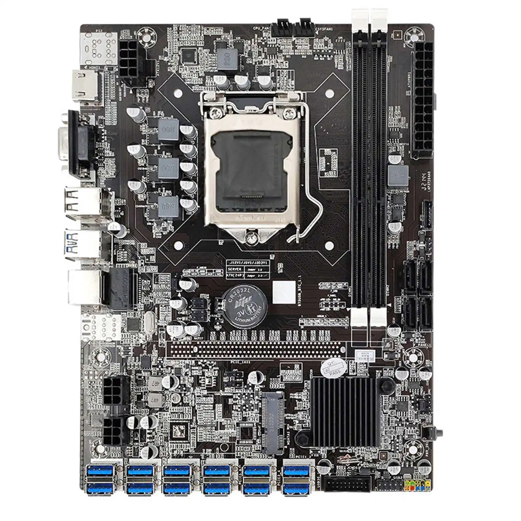 B75 ETH Mining Motherboard 12 PCIE to USB Adapter LGA1155 MSATA Support 2XDDR3 RAM B75 USB BTC Miner Motherboard
B75 ETH Mining Motherboard 12 PCIE to USB Adapter LGA1155 MSATA Support 2XDDR3 RAM B75 USB BTC Miner Motherboard