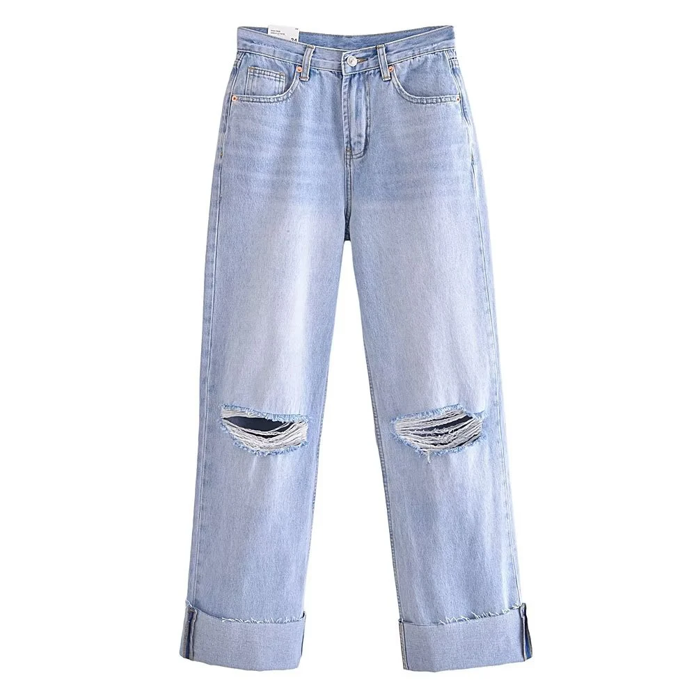 PB&ZA Jeans Woman High Waist Vintage Clothes Straight Leg Ripped Jeans Casual Denim Pants Full Length Cargo Trousers 8197227
PB&ZA Jeans Woman High Waist Vintage Clothes Straight Leg Ripped Jeans Casual Denim Pants Full Length Cargo Trousers 8197227