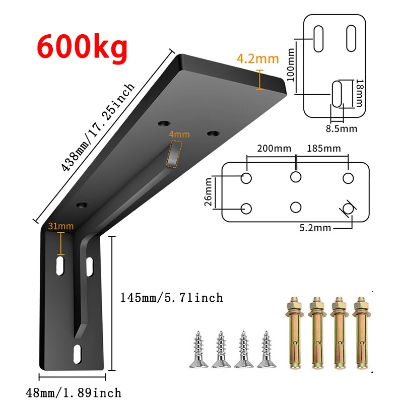 Подвесной кронштейн для телевизора Black Steel 600 кг
Подвесной кронштейн для телевизора Black Steel 600 кг