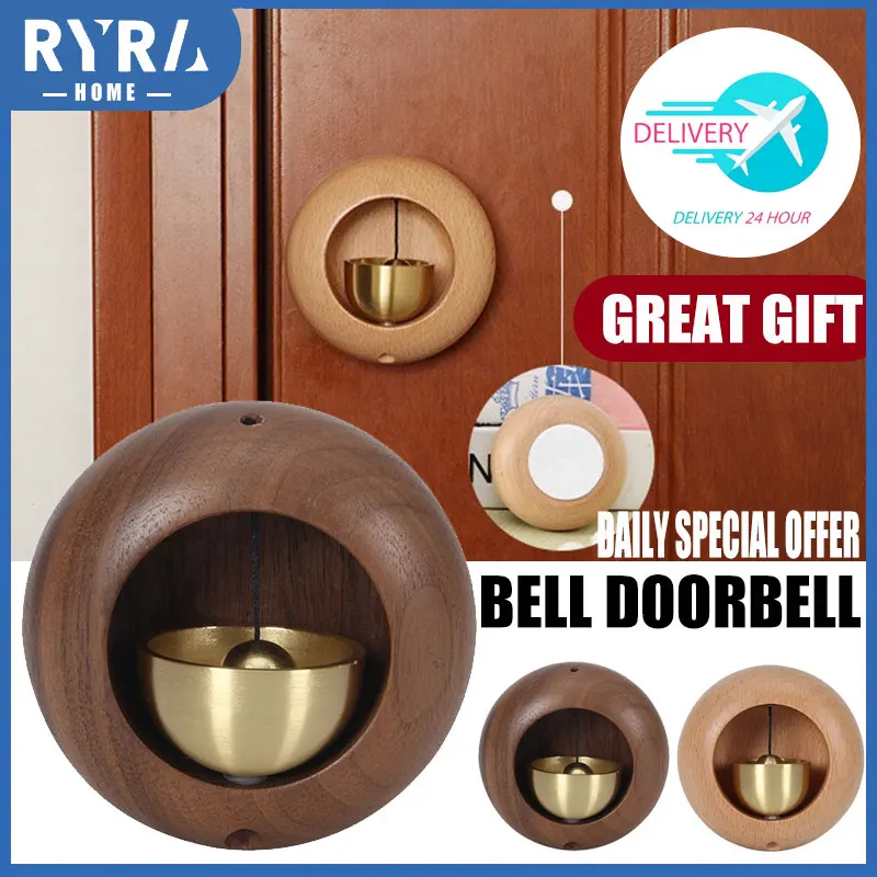 

Shopkeepers Bell Wireless Doorbell For Door Opening Doorbell Wind Chimes Wooden Bells Entrance Alert Door Hanging Decoration 차임벨
