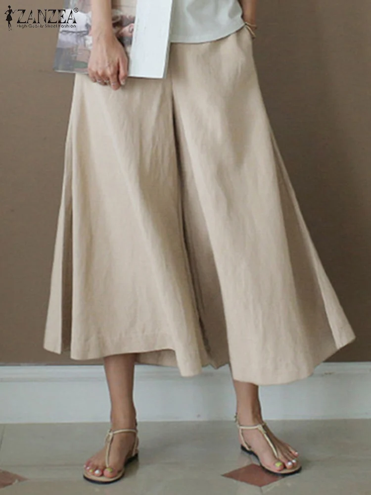 ZANZEA Women Summer Holiday Loose Pants Wide Leg Pants 2023 Bottoms Casual Solid Elastic Waist Pants Oversized Pantalon Palazzo
ZANZEA Women Summer Holiday Loose Pants Wide Leg Pants 2023 Bottoms Casual Solid Elastic Waist Pants Oversized Pantalon Palazzo