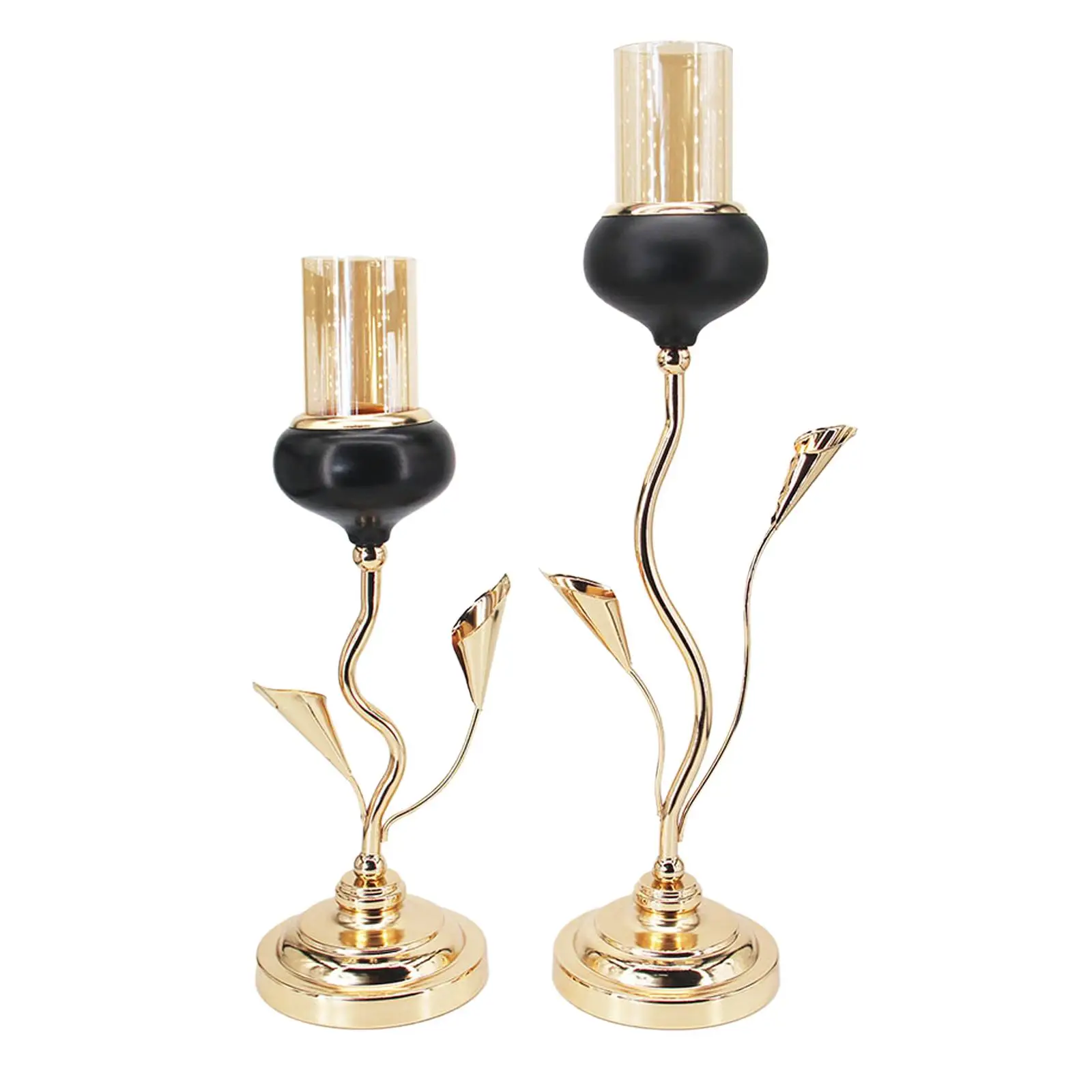 

Rose Shaped Metal Candle Holder Romantic Candle Stand Candlestick Centerpiece for Wedding Table Home Candlelight Dinner