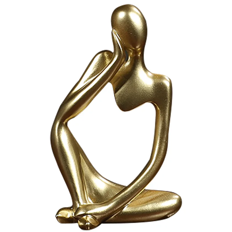 Resin Gold Thinker Abstract Statues Sculptures Yoga Figurine Nordic Living Room Home Decor Decoration Accessories Desk Ornaments
Resin Gold Thinker Abstract Statues Sculptures Yoga Figurine Nordic Living Room Home Decor Decoration Accessories Desk Ornaments