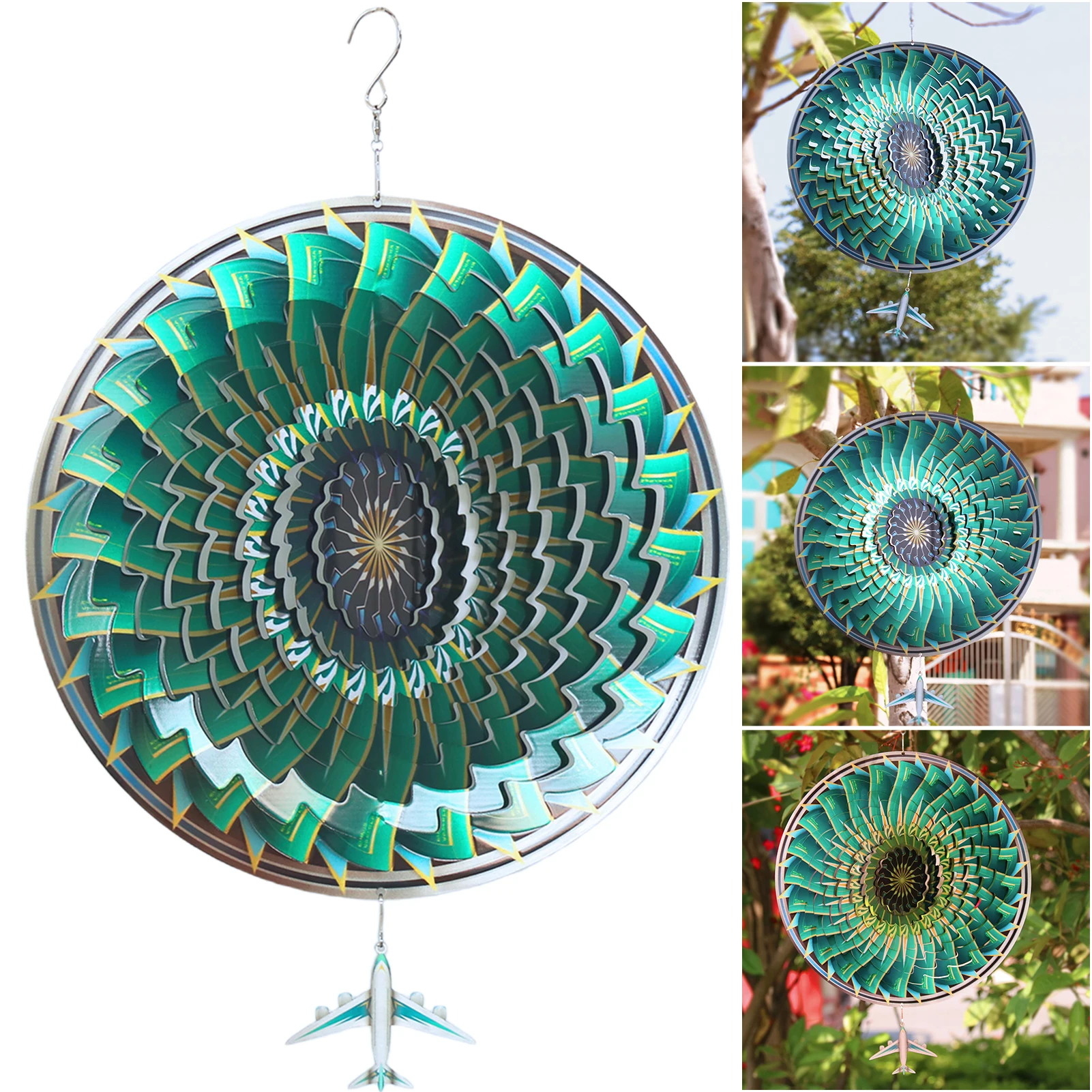 Color Stainless Steel Wind Chimes Ornaments 3d Rotating Plane Spiral Outdoor for Garden Wind Turning Indoor for Home Decoration
Color Stainless Steel Wind Chimes Ornaments 3d Rotating Plane Spiral Outdoor for Garden Wind Turning Indoor for Home Decoration